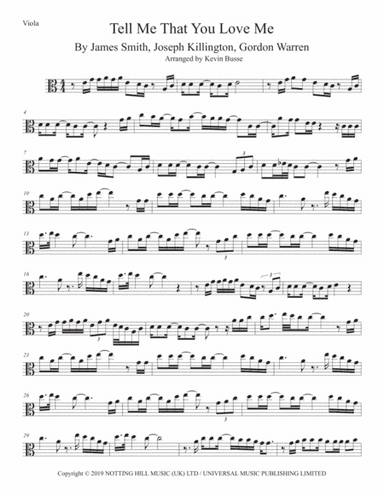 Tell Me That You Love Me (arr. Kevin Busse)