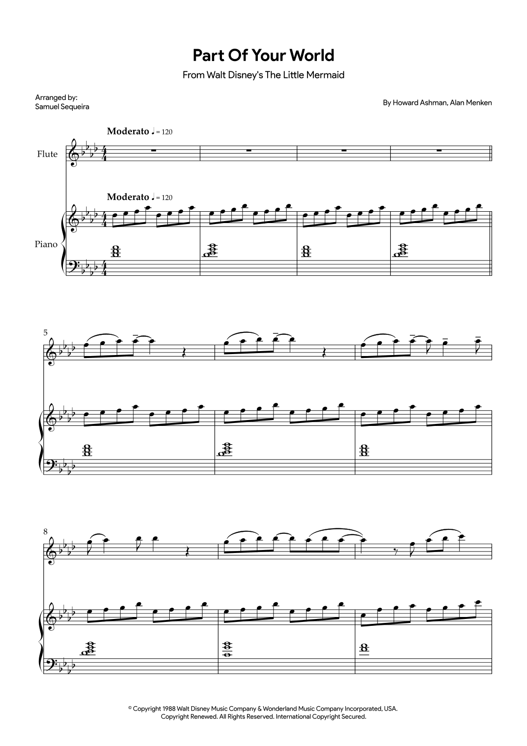 Part Of Your World (reprise) (arr. Samuel Sequeira)