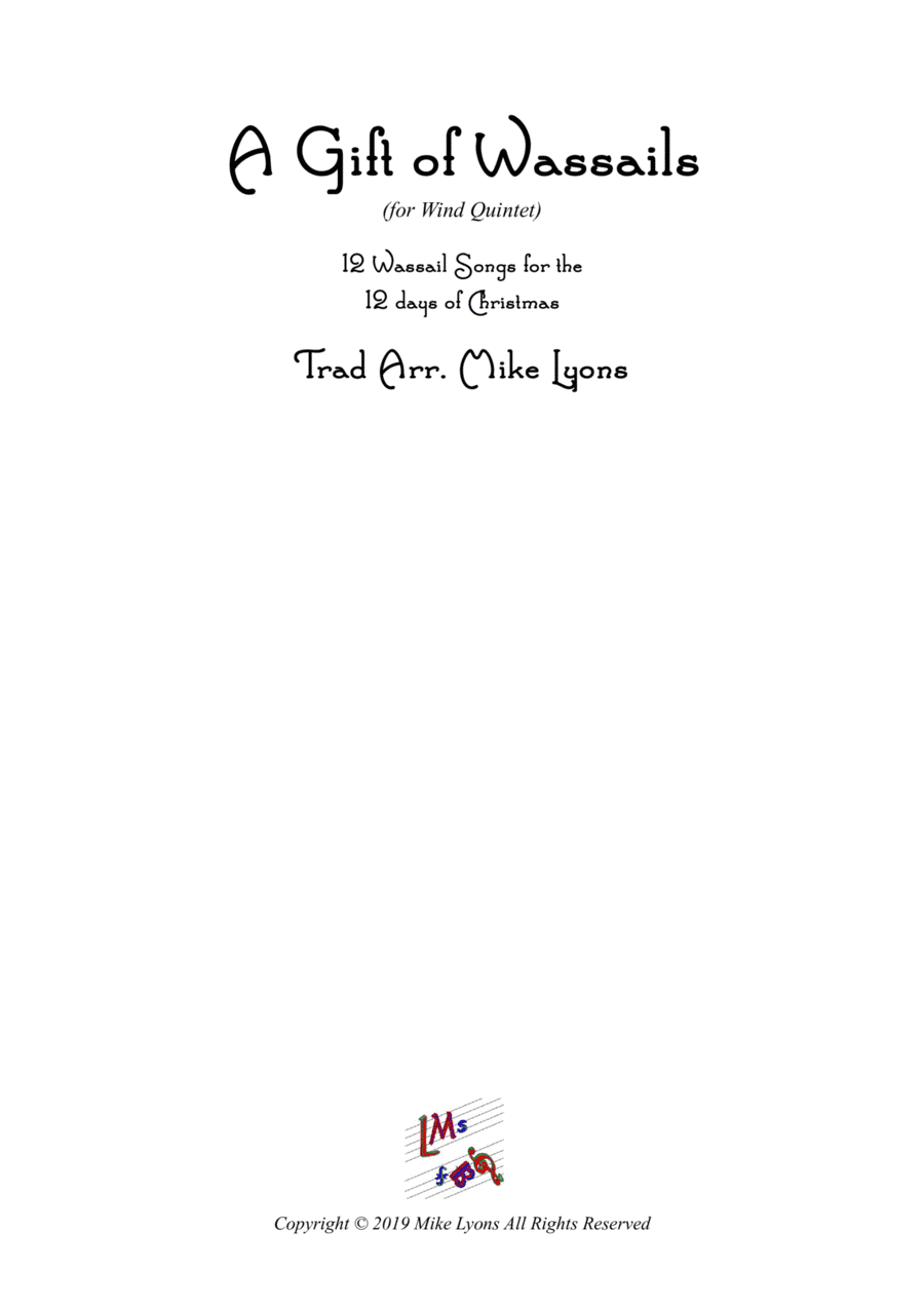Wind Quintet - A Wassail Gift - 12 Wassail Songs for the 12 Days of Christmas