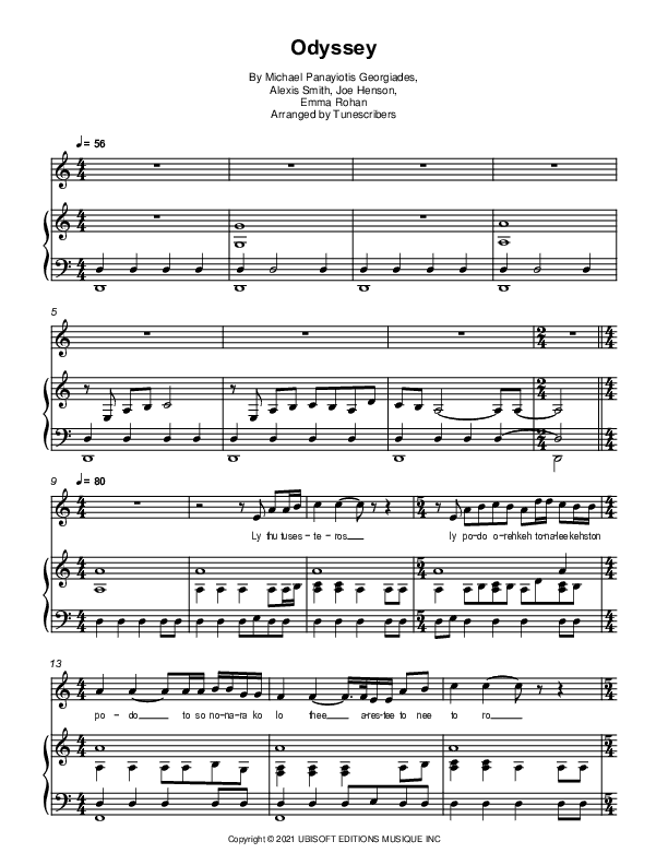 Odyssey (arr. Tunescribers)