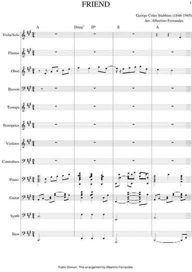 Friend - Score Only (arr. Albertino Fernandes)
