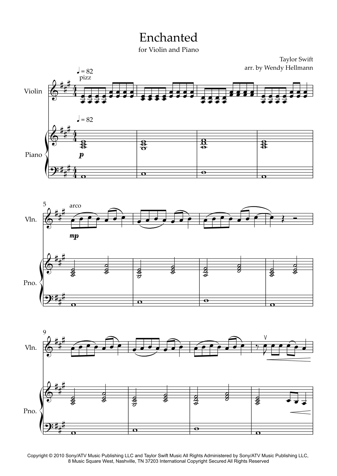 Enchanted (arr. Wendy Hellmann)
