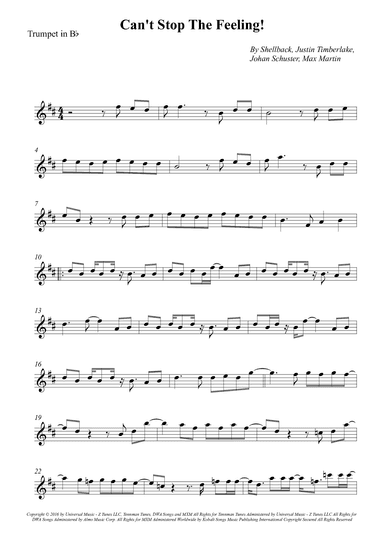 Can't Stop The Feeling! (arr. Wesley S. SIlva)