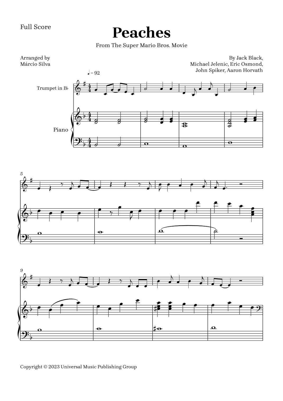 Peaches (arr. Márcio Silva)