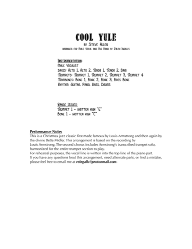 Cool Yule (arr. Ralph Ingalls)