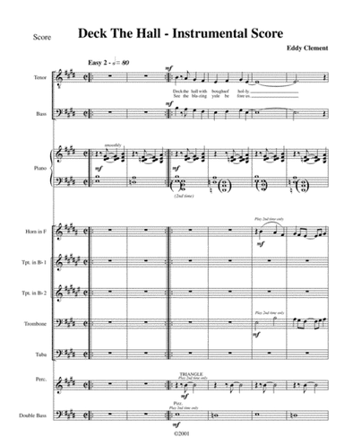 Deck The Hall - Brass Instrumental Pack (arr. EDDY CLEMENT)