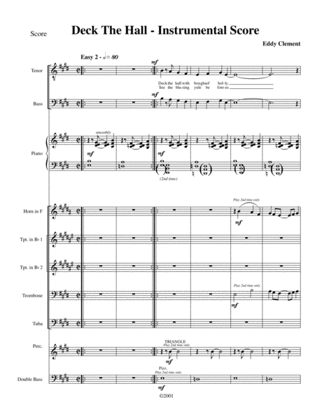 Deck The Hall - Brass Instrumental Pack (arr. EDDY CLEMENT)