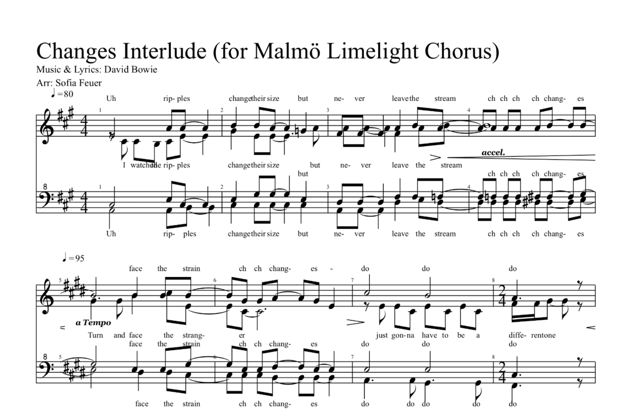 Changes (arr. Sofia Feuer)