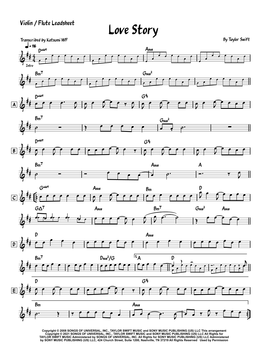 Love Story (arr. Katsumi WF)
