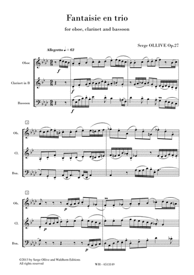FANTAISIE EN TRIO, OP. 27