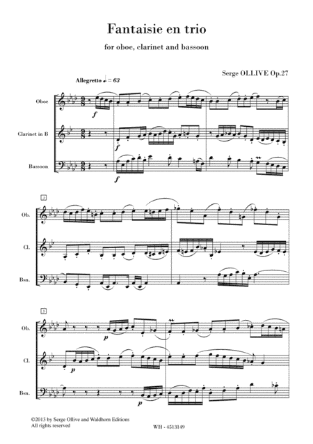 FANTAISIE EN TRIO, OP. 27