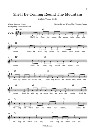 She'll Be Coming Round The Mountain (arr. Aliese Watts)