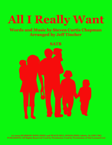 All I Really Want (arr. Jeff Tincher)