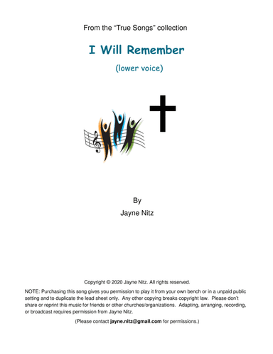 I Will Remember (low voice)