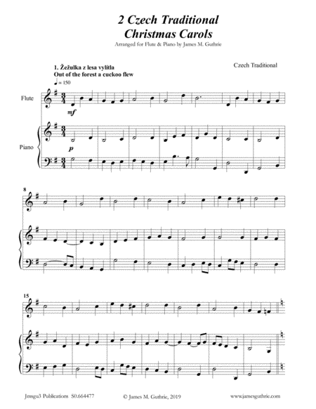 2 Traditional Czech Christmas Carols for Flute & Piano (arr. James M. Guthrie, ASCAP)