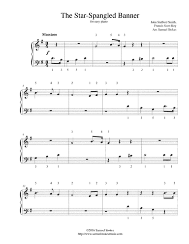 The Star-Spangled Banner - for very easy piano (arr. Samuel Stokes)