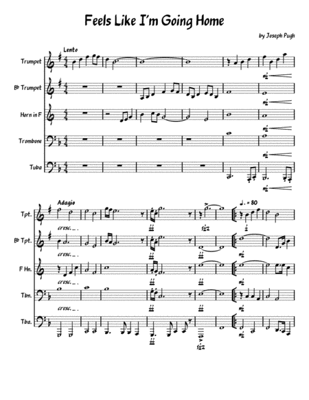 Feels Like I'm Going Home (Brass Quintet)