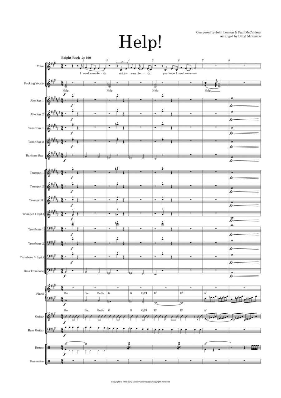 Help! (arr. Daryl McKenzie)