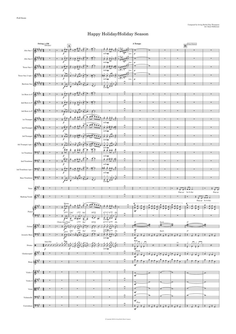 Happy Holiday / The Holiday Season (arr. Daryl McKenzie)