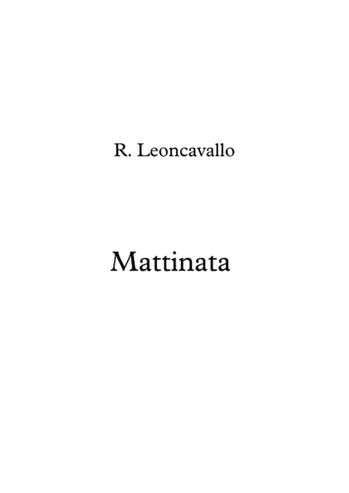 Mattinata - Leoncavallo - Voz y guitarra (arr. Guillermo J. Romano)