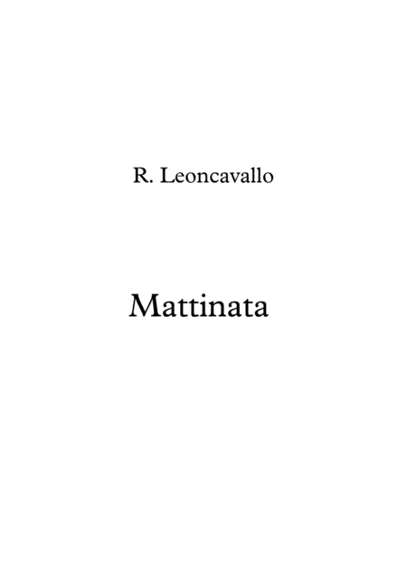 Mattinata - Leoncavallo - Voz y guitarra (arr. Guillermo J. Romano)