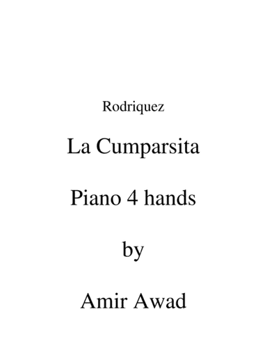La Cumparsita Tango (arr for Piano Duet 4 hands) (arr. Amir Awad)