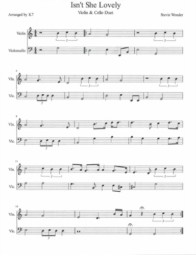 Isn't She Lovely (arr. K7)