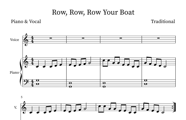 Row Row Row Your Boat (arr. Marissa McGeorge)