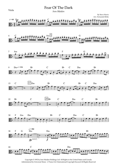 Fear Of The Dark (arr. Fernando Britto)