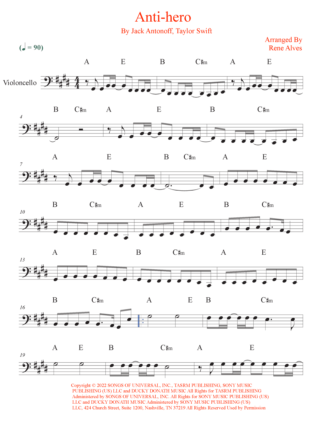 Anti-hero (arr. Rene Alves)