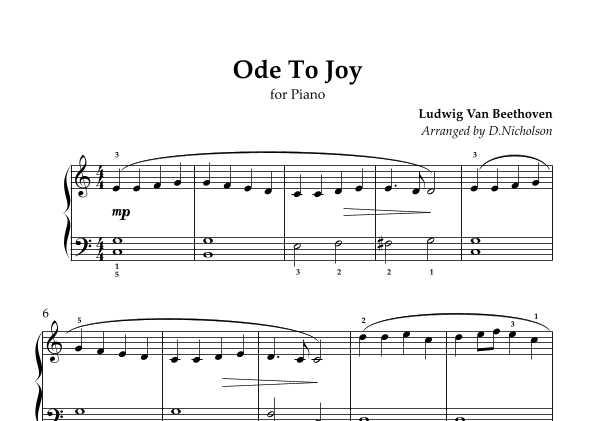 Ode To Joy (arr. Daniel Nicholson)