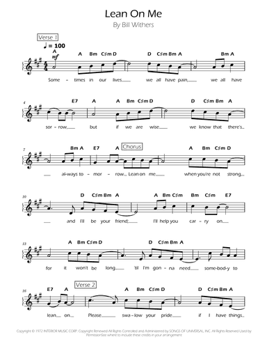 Lean On Me (arr. Ygor Nunes)