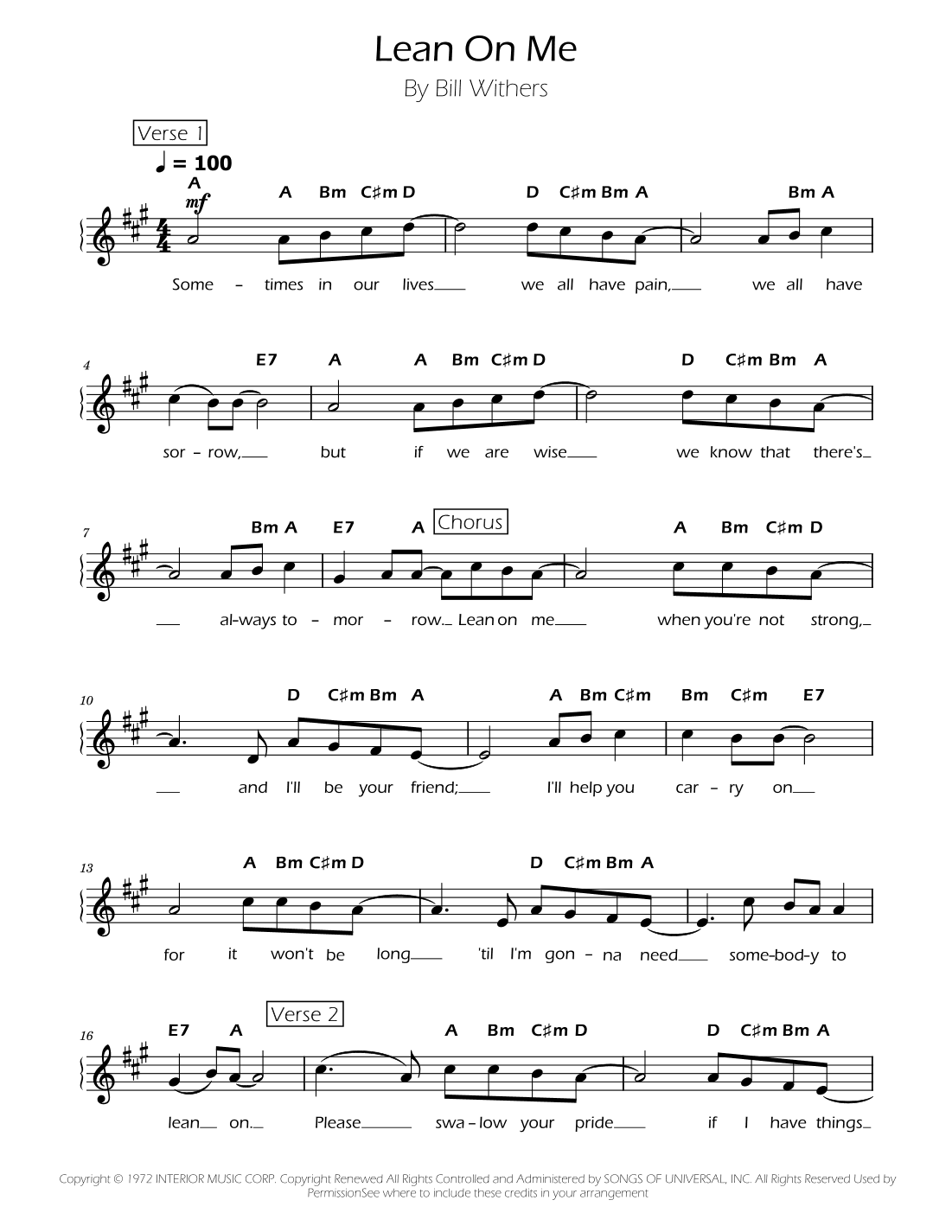 Lean On Me (arr. Ygor Nunes)