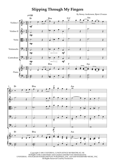 Slipping Through My Fingers (arr. Karen Gueiros)