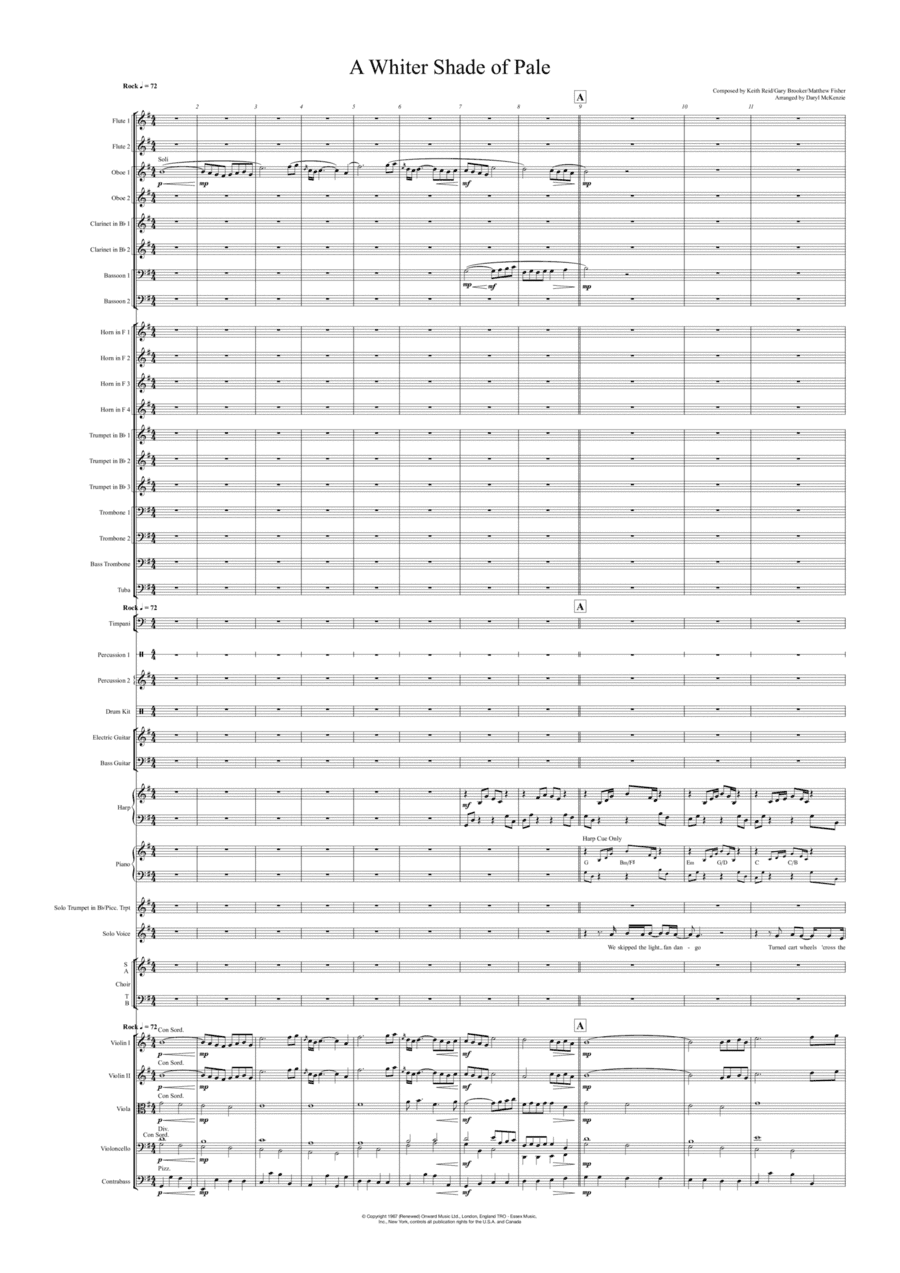 A Whiter Shade Of Pale (arr. Daryl McKenzie)