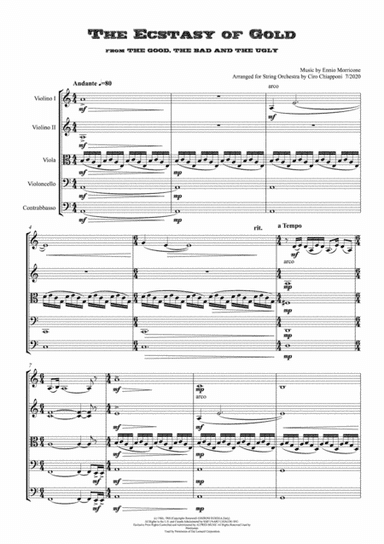 The Ecstasy Of Gold from THE GOOD, THE BAD AND THE UGLY (arr. Ciro Chiapponi)
