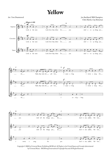 Yellow (arr. Tom Drummond)