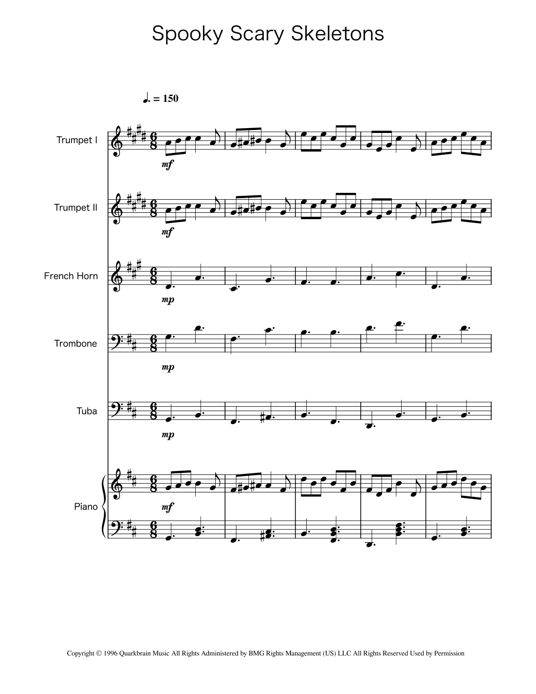 Spooky Scary Skeletons (arr. Ygor Nunes)