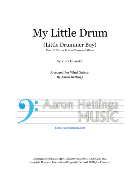 My Little Drum (arr. Aaron Hettinga)