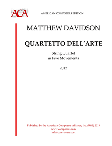 [Davidson] Quartetto Dell'arte