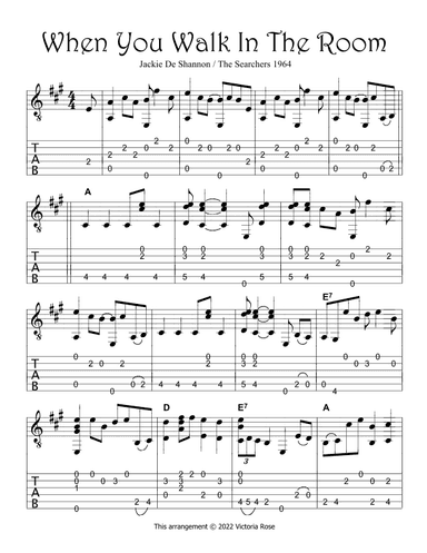 When You Walk In The Room (arr. Victoria Rose)