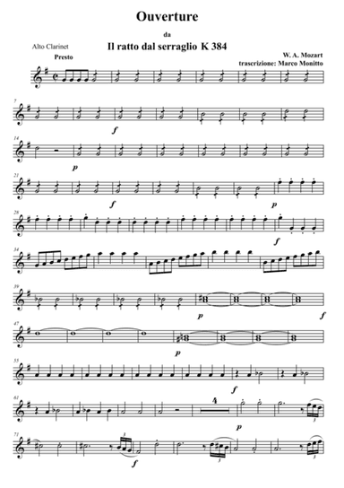 Abduction from the seraglio K. 384 Ouverture (arr. Marco Monitto)