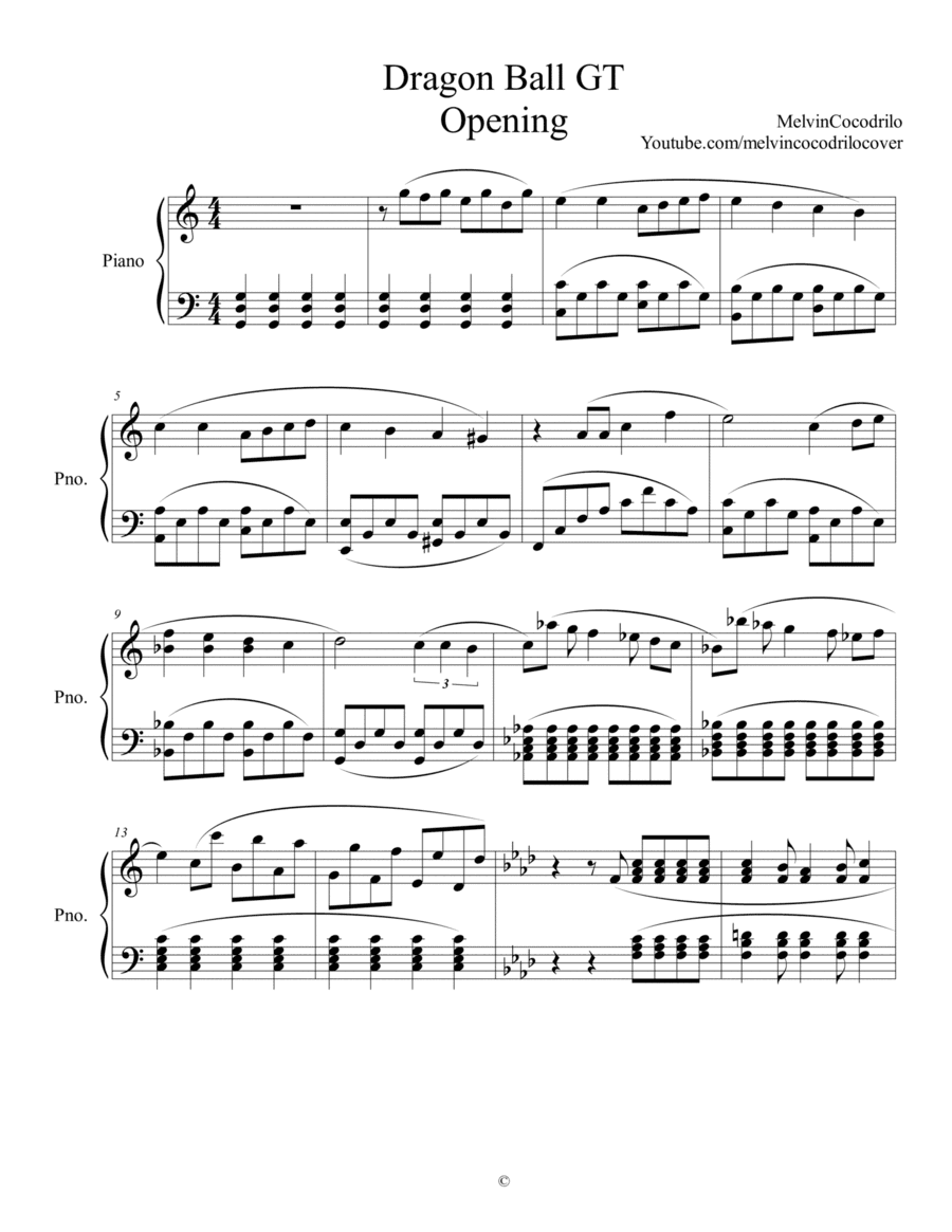 Dragon Ball Gt (arr. MelvinCocodrilo)