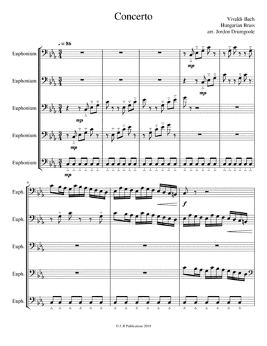 Vivaldi Bach Concerto (Based on the Hungarian Brass Quintet Transcription) (arr. J.R Publications)
