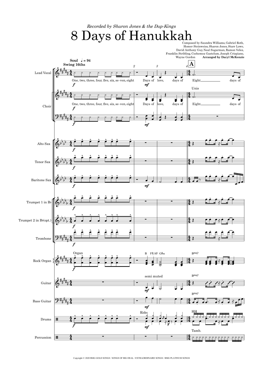 8 Days Of Hanukkah (arr. Daryl McKenzie)