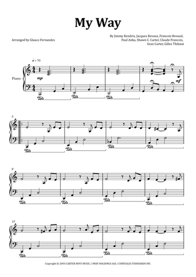 I Did It My Way (arr. Glauco Fernandes)