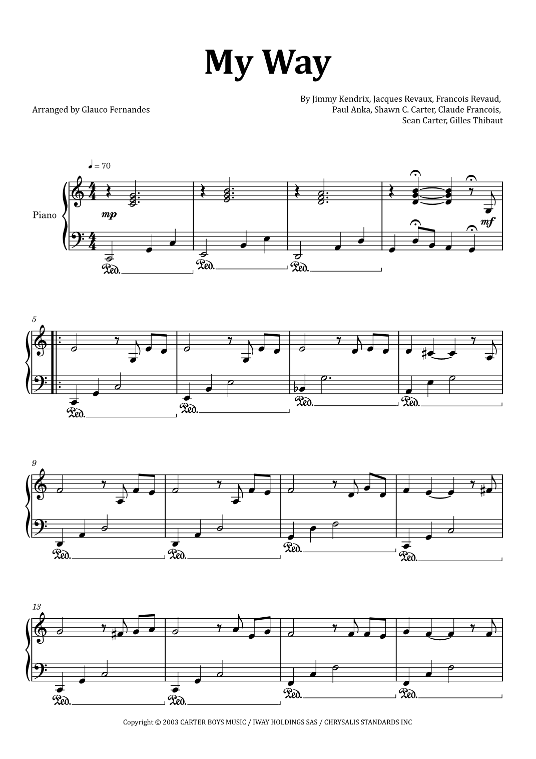 I Did It My Way (arr. Glauco Fernandes)