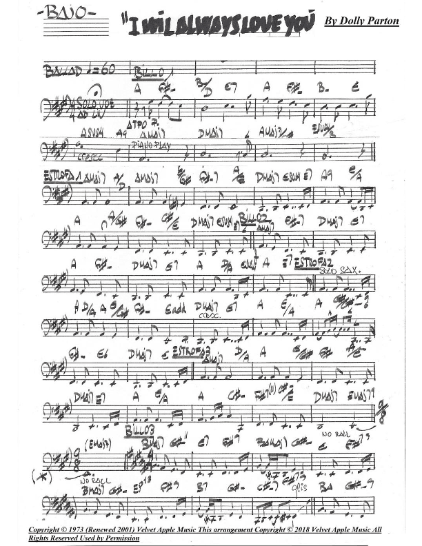 I Will Always Love You (arr. juan carlos esteve /Gran Coda)