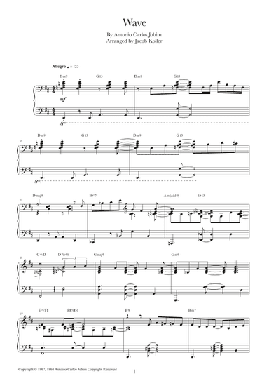 Wave (arr. Jacob Koller)