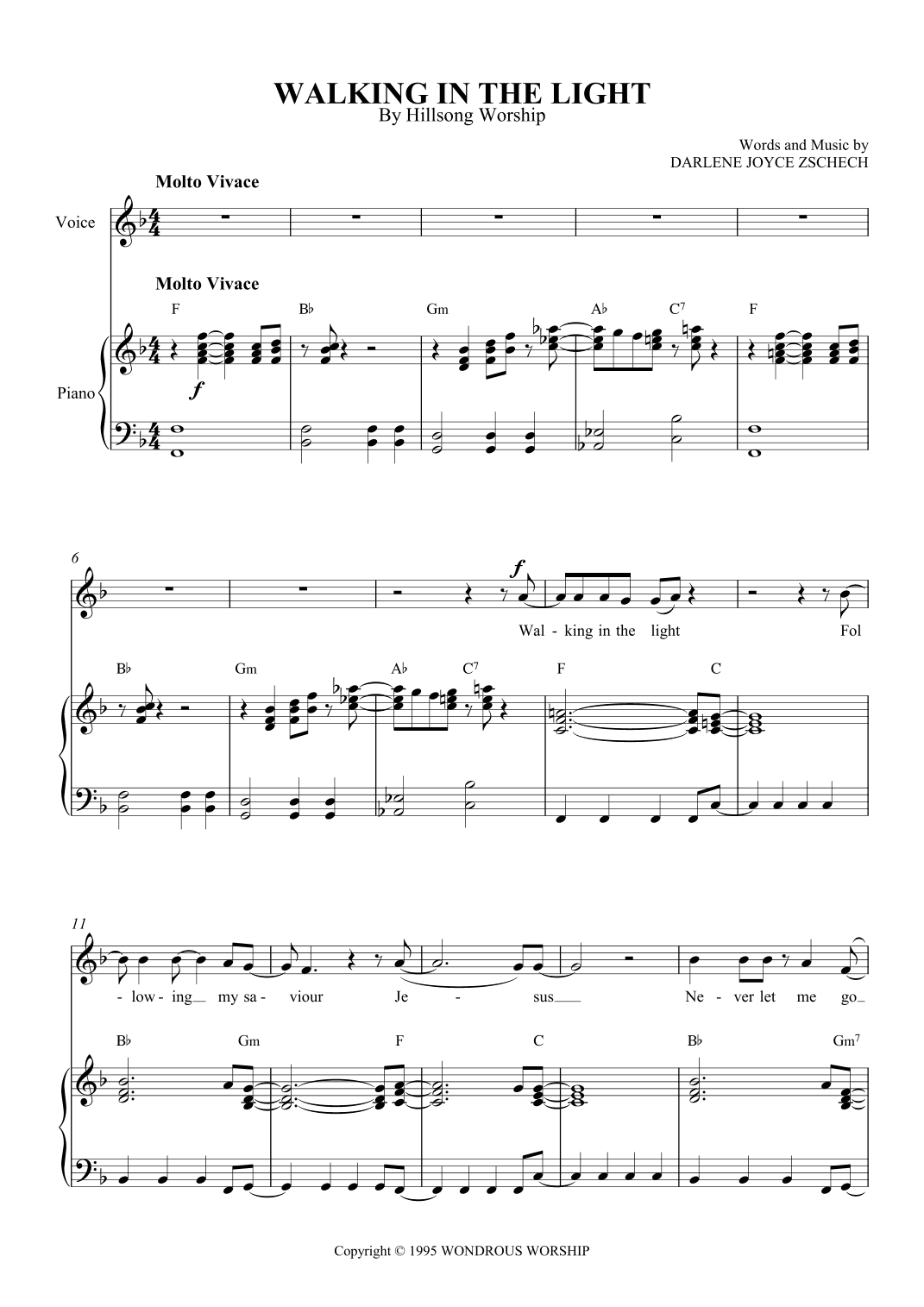 Walking In The Light (arr. SCMusic)